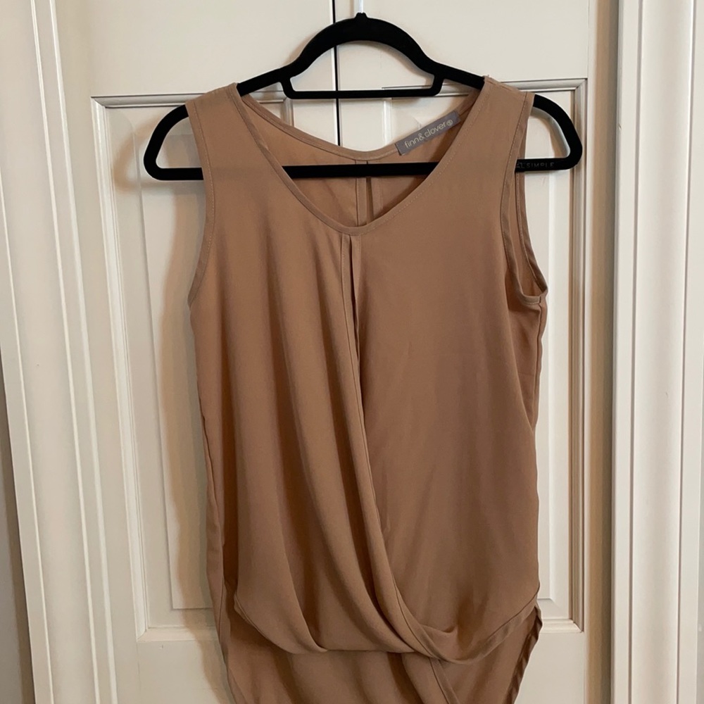 Tan sheer blouse